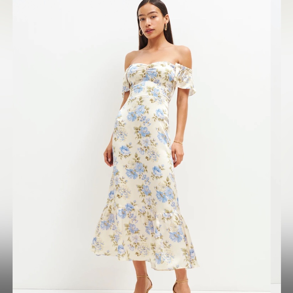 NWT Reformation Sianna Silk Floral Dress - size 6